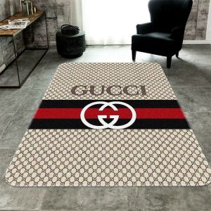 Beige Logo Gucci Living Room Carpet And Rug 004