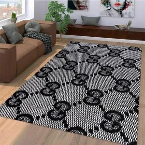Black And Grey Gucci Living Room Carpet And Rug 005
