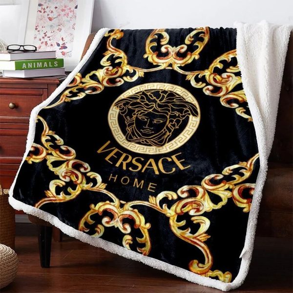 Black Golden Versace Blanket 006