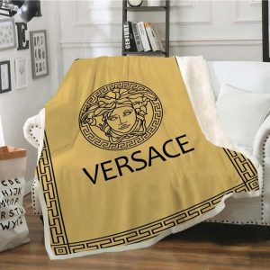 Black Logo Versace Blanket 007