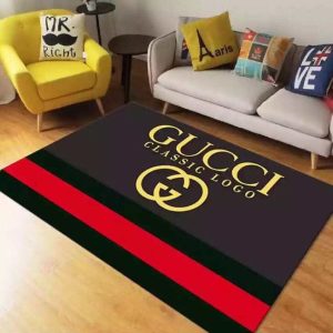 Black Luxury Gucci Living Room Carpet And Rug 008
