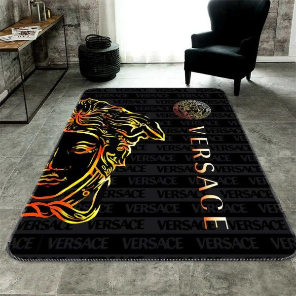 Black Olive Versace Living Room Carpet And Rug 006