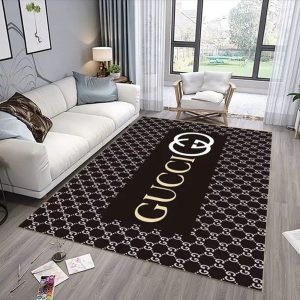 Black Pattern Gucci Living Room Carpet And Rug 009