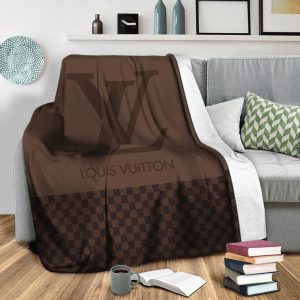 Brown Pattern Louis Vuitton Blanket 017