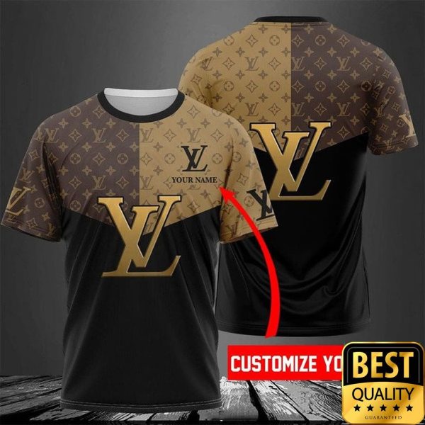 Customized Luxury Louis Vuitton With Logo Center Tshirt And 3D Shirt And Pants 085