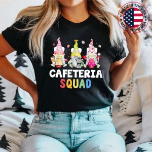 Cute Cafeteria Squad Happy Easter Day Gnome Women Outfit T-Shirt