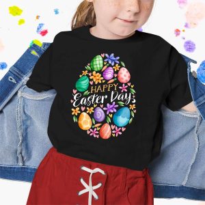 Cute Happy Easter For Teen Girls Boys Easter Colorful Eggs T-Shirt