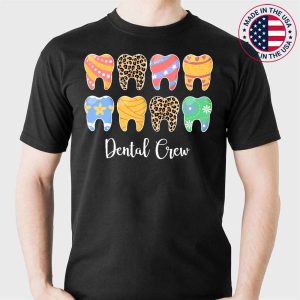 Cute Teeth Leopard Dental Crew Easter Day Christians T-Shirt
