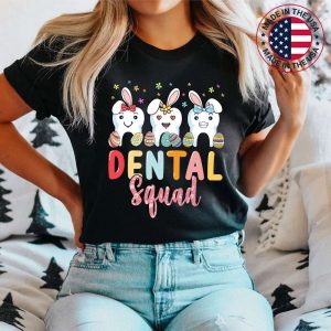 Cute Tooth Dental Squad Dental Assistant Easter Day Funny T-Shirt
