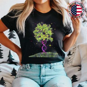 DNA Tree Biologist Biology Student Science Earth Day T-Shirt
