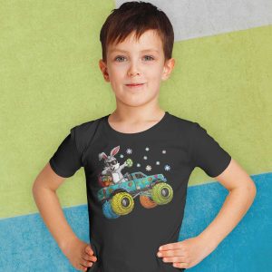 Dabbing Bunny Happy Easter Monster Truck Lovers Kids Boys T-Shirt
