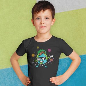 Dabbing Earth Mohawk Trees Earth Day Dance Boys Kids Men T-Shirt