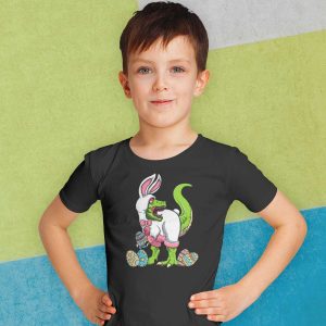 Easter Basket Bunny Dinosaur Shirt Egg T Rex Kids Boys Gift T-Shirt