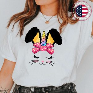 Easter Bunny Face For Women and Girls Easter Cute Bunny Face T-Shirt