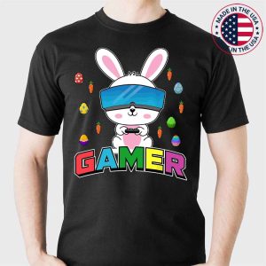 Easter Bunny Gamer Rabbit Easter Day Gaming Boys Girls Kids T-Shirt