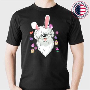 Easter Bunny Old English Sheepdog Funny Rabbit Ears T-Shirt