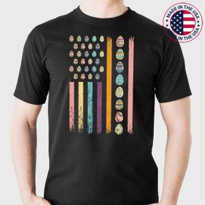 Easter Day American Eggs Flag Funny Men Women Boy Girls Kids T-Shirt