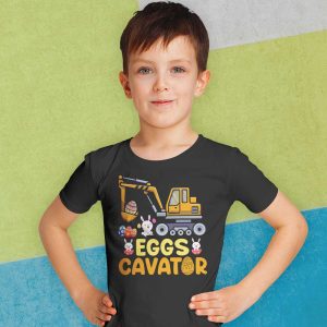 Easter Fashion Eggscavator Excavator Toddler Boys Easter T-Shirt