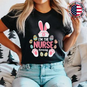 Easter Nurse Bunny Ears Nursing Easter Egg Stethoscope Women T-Shirt