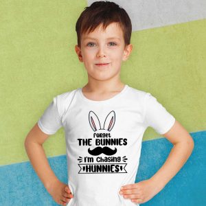 Forget The Bunnies I’m Chasing Hunnies Toddler Funny Easter T-Shirt