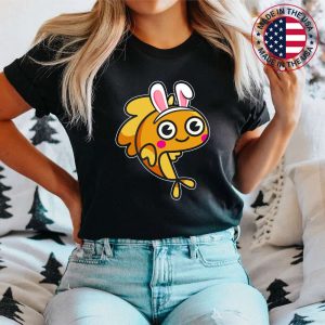 Funny Easter Goldfish With Bunny Rabbit Ears, Goldfish Lover T-Shirt