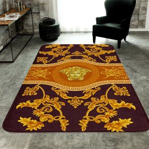 Golden Luxury Versace Living Room Carpet And Rug 025