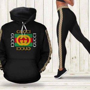 Gucci Black Stripe Hoodie Leggings Luxury Brand Clothing 272