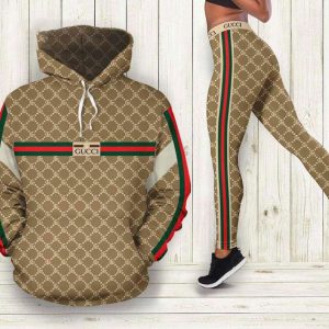 Gucci Brown Hoodie Leggings Luxury Brand Clothing 209