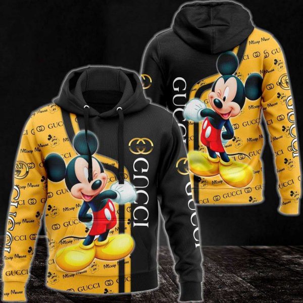 Gucci Gold Black 3D Hoodie And Pants Limited Edition 150