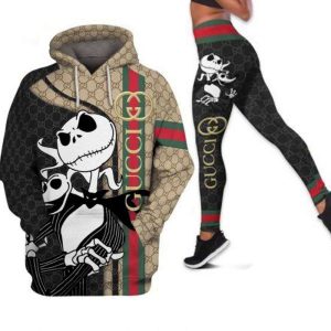 Gucci Jack Skellington Hoodie Leggings Luxury Brand Clothing 286