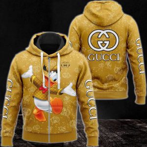 Gucci Luxury Brand Full Gold Color 3D Hoodie POD Design 197