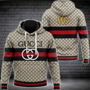 Gucci Luxury Red Black Hoodie Limited Edition 038