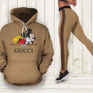 Gucci Mickey Mouse Hoodie Leggings Set All Over Print 194