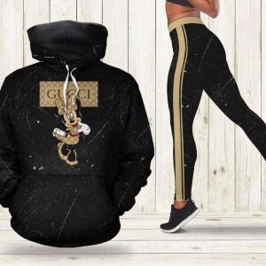 Gucci Minnie Mouse Hoodie Leggings For Women Luxury Brand Clothing 294