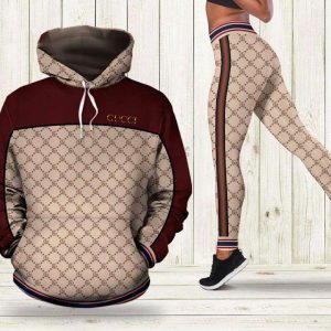 Gucci Red Hoodie Leggings Luxury Brand Clothing 179