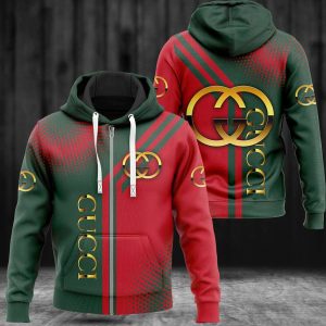 Gucci Red Mix Green Luxury 3D Hoodie Limited Edition 137