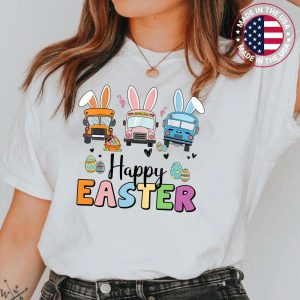 Happy Easter Day Funny School Bus Driver Life Happy Easter T-Shirt