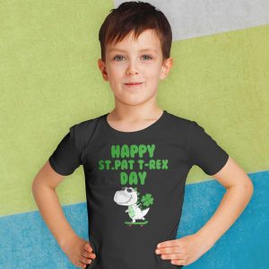 Happy St Pat Trex Day Dinosaur St Patricks Day Toddler Boys Gift T-Shirt