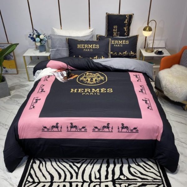 Hermes Paris Luxury Brand Type Bedding Sets 018