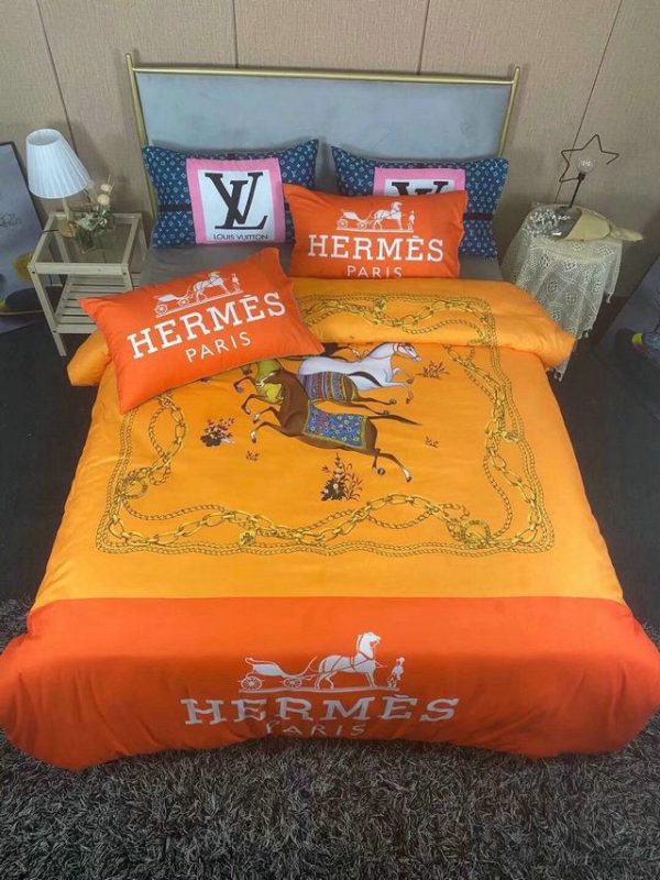 Hermes Paris Luxury Brand Type Bedding Sets 079