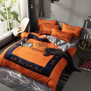 Hermes Paris Luxury Brand Type Bedding Sets Duvet Cover Bedroom Sets 098