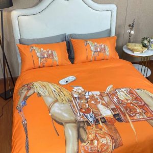 Hermes Paris Luxury Brand Type Bedding Sets Duvet Cover Bedroom Sets 099