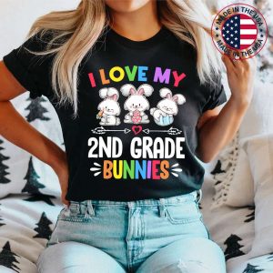 I Love My 2nd Grade Bunnies Teacher Easter Day Bunny Egg T-Shirt