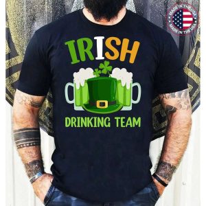 Irish Drinking Team Green Beer St Patrick’s Day Ireland Flag T-Shirt