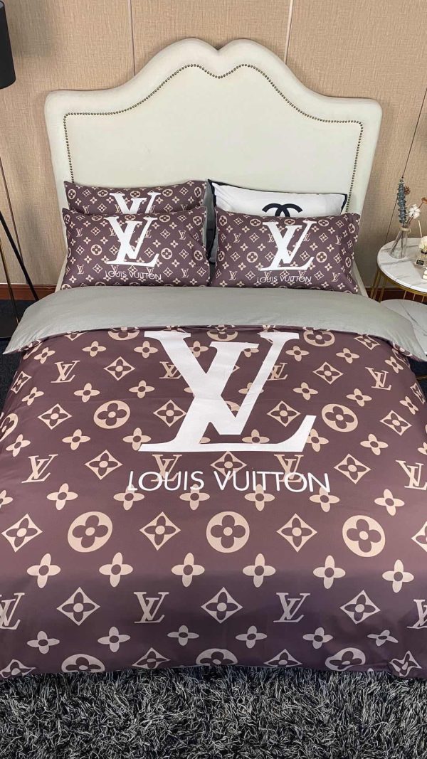 LV Brown Luxury Brand Type Bedding Sets 048