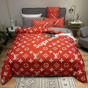 LV Sp Type Bedding Sets Duvet Cover LV Bedroom Sets Luxury Brand Bedding 060