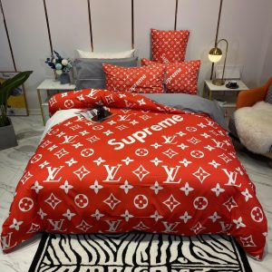 LV Sp Type Bedding Sets Duvet Cover LV Bedroom Sets Luxury Brand Bedding 061