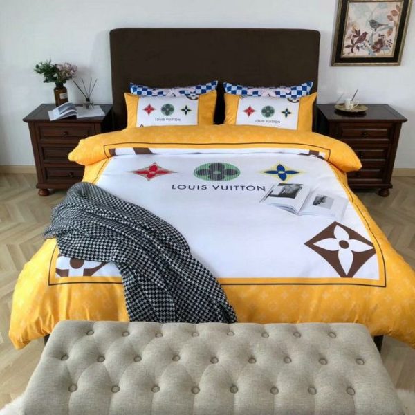LV Sp Type Bedding Sets Duvet Cover LV Bedroom Sets Luxury Brand Bedding 149