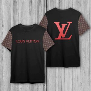 Louis Vuitton Black 3D T-Shirt 010