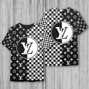 Louis Vuitton Luxury Logo 3D T-Shirt Limited Edition 025